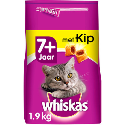 Whiskas Kattenvoer droog kip senior 7+ jaar