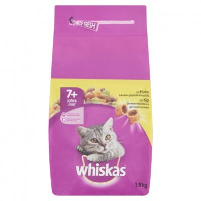 Whiskas Kattenvoer droog kip senior 7+ jaar