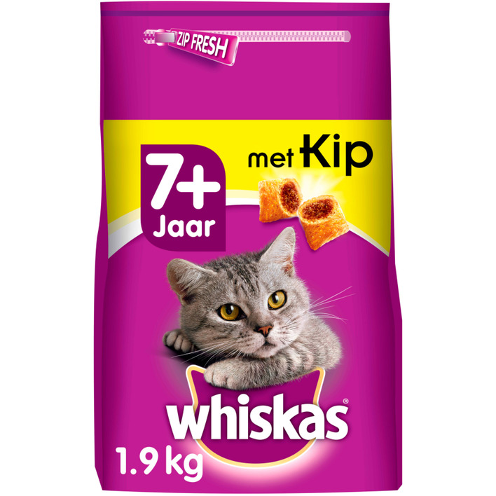 Whiskas Kattenvoer droog kip senior 7+ jaar